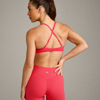 UnifiedMove™ Cross Back Sports Bra with Reflective Logo | Charged Pink