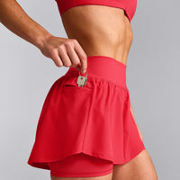 UnifiedMove™ Double Layer Shorts 5" with Reflective Logo | Charged Pink