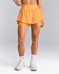 UnifiedMove™ Double Layer Shorts 5" with Reflective Logo | Powdered Orange