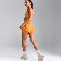 UnifiedMove™ Double Layer Shorts 5" with Reflective Logo | Powdered Orange