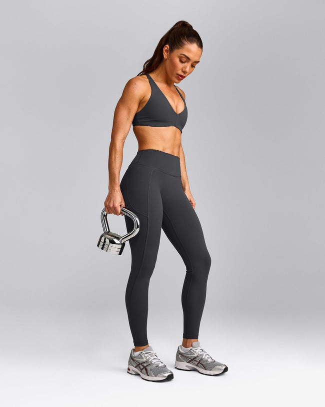 UnifiedMove™ Pocket Leggings with Bonding with Reflective Logo | Coal