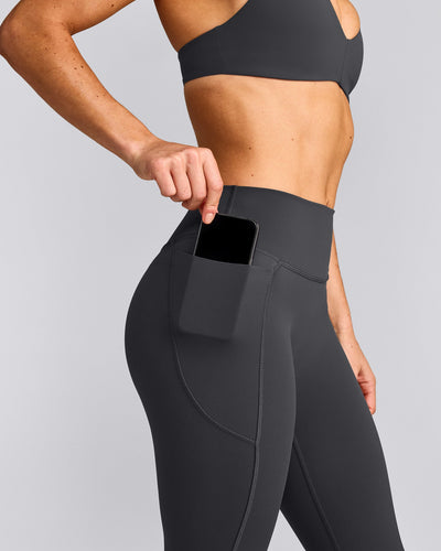 UnifiedMove™ Pocket Leggings with Bonding with Reflective Logo | Coal