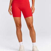 UnifiedMove™ Pocket Shorts 6" with Bonding with Reflective Logo | Muscle Mommy Red