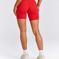 UnifiedMove™ Pocket Shorts 6" with Bonding with Reflective Logo | Muscle Mommy Red