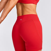 UnifiedMove™ Pocket Shorts 6" with Bonding with Reflective Logo | Muscle Mommy Red