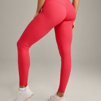 UnifiedMove™ V Front Mid Rise Leggings with Reflective Logo | Charged Pink