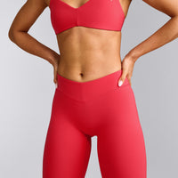 UnifiedMove™ V Front Mid Rise Leggings with Reflective Logo | Charged Pink