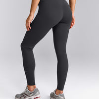 UnifiedMove™ V Front Mid Rise Leggings with Reflective Logo | Coal