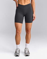 UnifiedMove™ V Front Mid Rise Shorts 6" with Reflective Logo | Coal