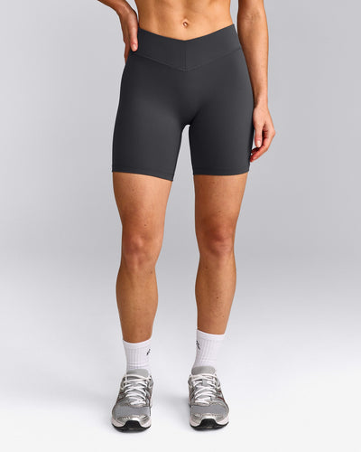 UnifiedMove™ V Front Mid Rise Shorts 6" with Reflective Logo | Coal