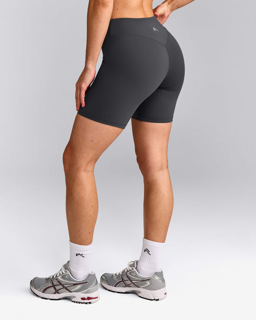 UnifiedMove™ V Front Mid Rise Shorts 6" with Reflective Logo | Coal