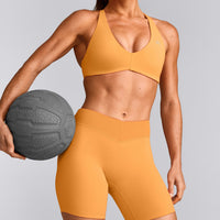 UnifiedMove™ V Front Mid Rise Shorts 6" with Reflective Logo | Powdered Orange