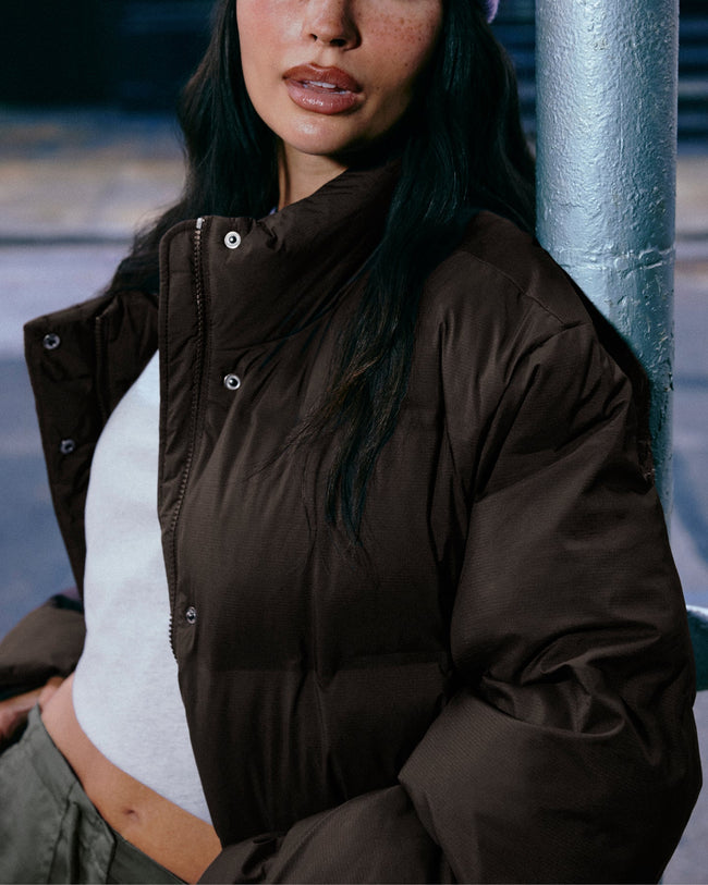 Oversized Puffer Jacket | 70% Cocoa