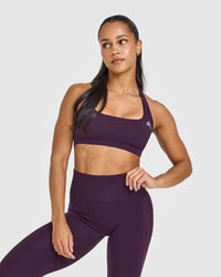 EasyLift™ Halter Bralette | Blackberry Purple