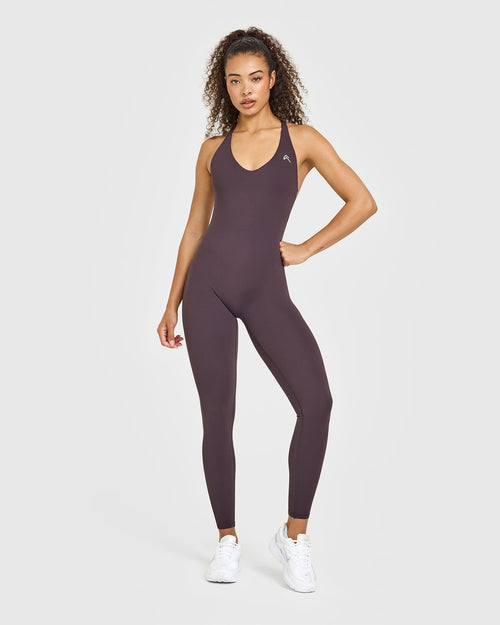 Oner Modal Unified Scoop Back All In One Long | Dark Umber Brown