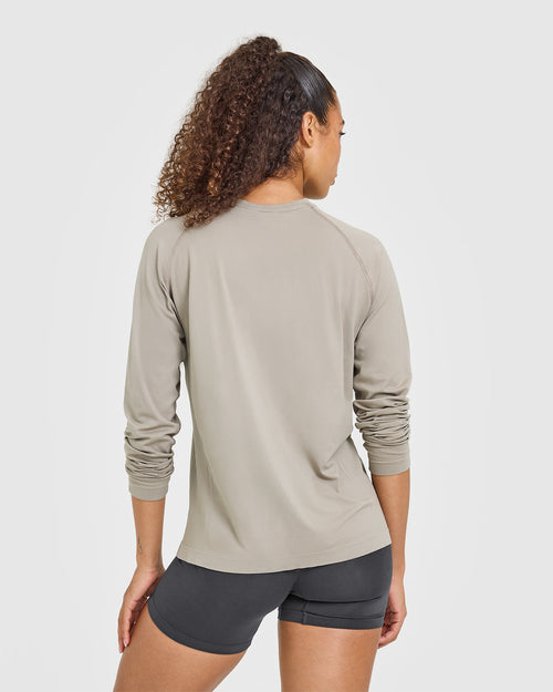 Go To Seamless Loose Long Sleeve Top | Warm Sand
