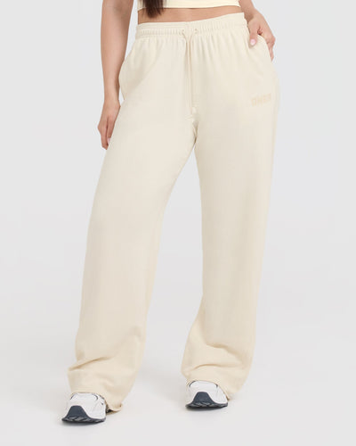 Raw Lounge Wide Leg Joggers Off White