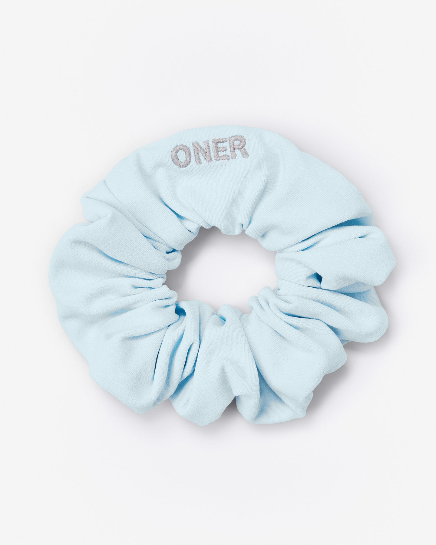 SoftMotion™ Scrunchie with Grey Logo | Cloud Blue