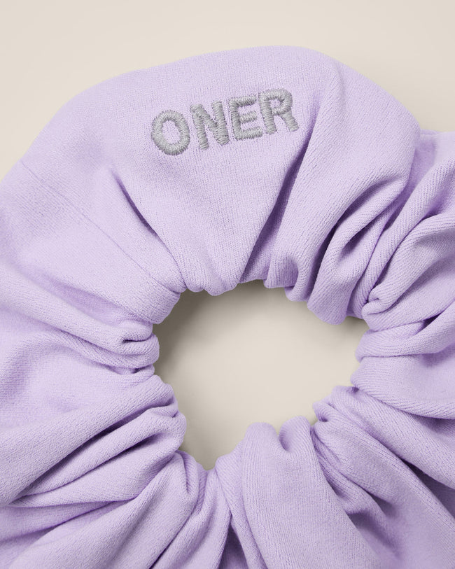 SoftMotion™ Scrunchie with Grey Logo | Lavender Purple