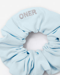 SoftMotion™ Scrunchie with Grey Logo | Cloud Blue