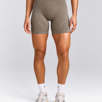 EnhanceLift™ Seamless Shorts with Gray Logo | Warm Minky