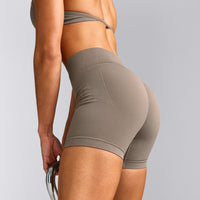 EnhanceLift™ Seamless Shorts with Gray Logo | Warm Minky
