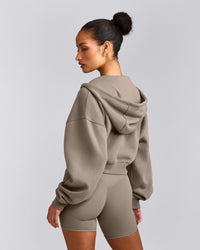 Foundations All Season Cropped Zip Up Hoodie | Minky