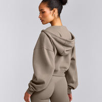 Foundations All Season Cropped Zip Up Hoodie | Minky