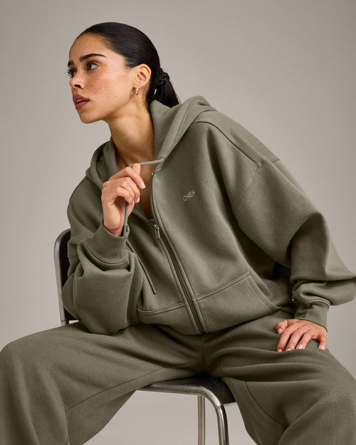 Foundations All Season Zip Through Hoodie | Alpine Green