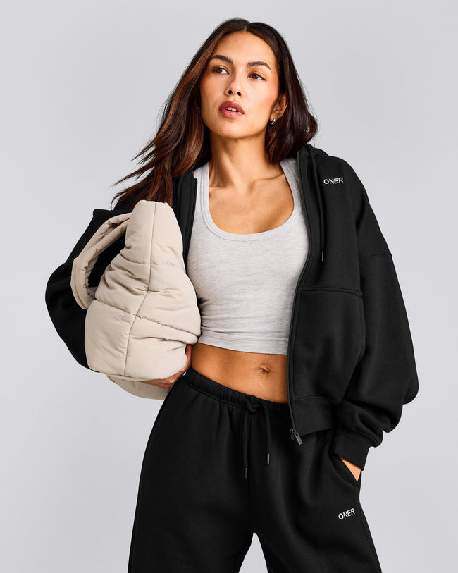 Foundations All Season Zip Up Hoodie | Black