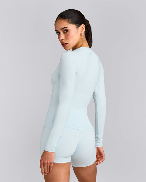 Mellow™ Motion Crew Neck Long Sleeve Top | Cloud Blue