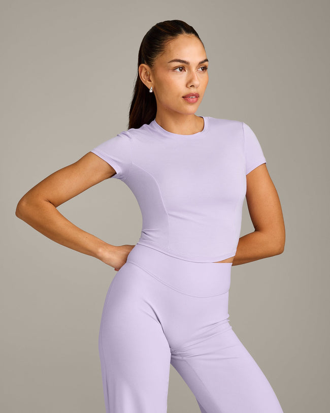 Mellow™ Motion Crew Neck Mid Top | Lavender Purple