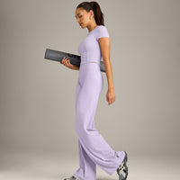 Mellow™ Motion Crew Neck Mid Top | Lavender Purple