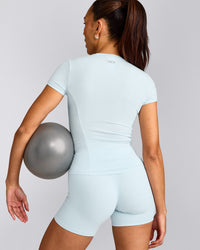 Mellow™ Motion Crew Neck Top | Cloud Blue