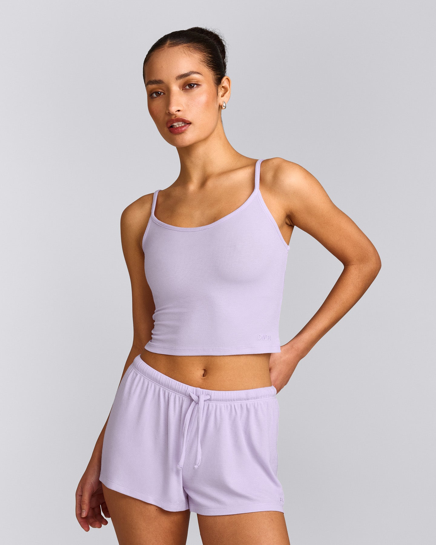 Oner At Home Night Strappy Mid Tank Top | Light Lavender Purple