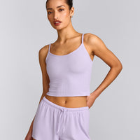 Oner At Home Night Strappy Mid Tank Top | Light Lavender Purple