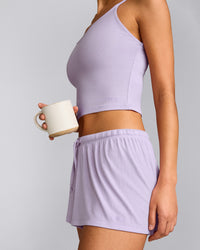 Oner At Home Night Strappy Mid Tank Top | Light Lavender Purple