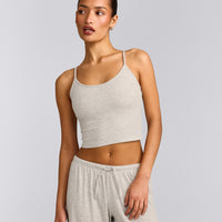 Oner At Home Night Strappy Mid Tank Top | Oat Marl