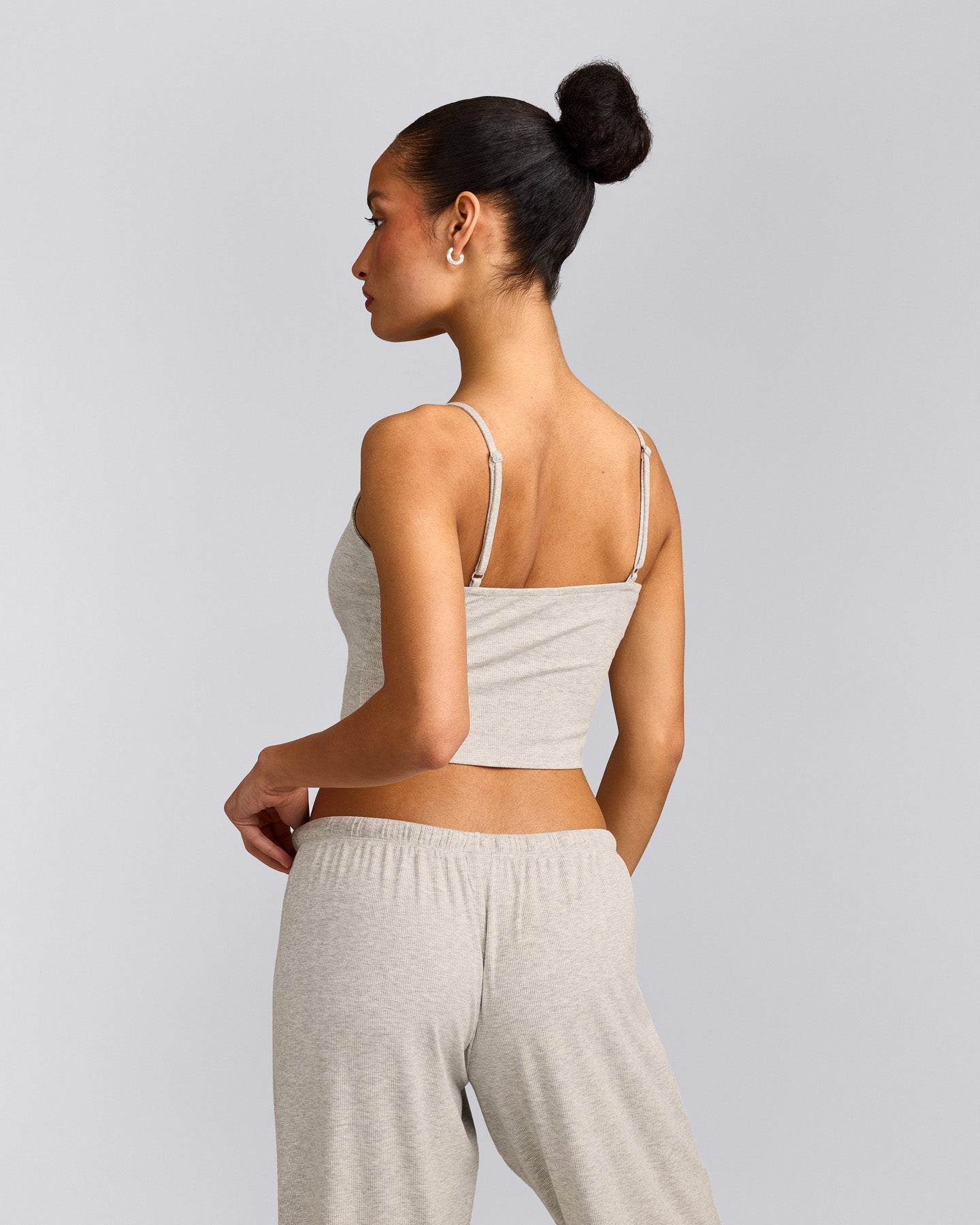Oner At Home Night Strappy Mid Tank Top | Oat Marl