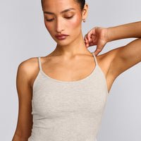 Oner At Home Night Strappy Mid Tank Top | Oat Marl