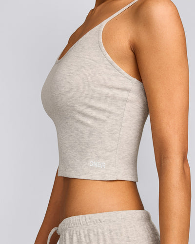 Oner At Home Night Strappy Mid Tank Top | Oat Marl