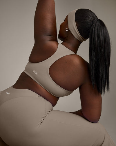 SoftMotion™ Bralette with Grey Logo | Minky