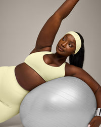 SoftMotion™ Bralette with Grey Logo | Pastel Yellow