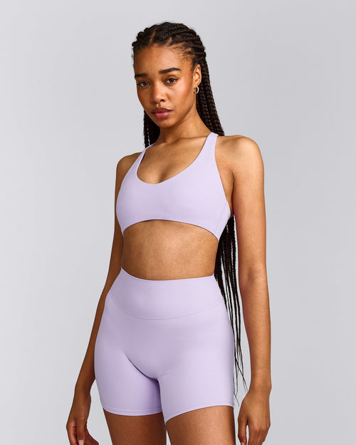 SoftMotion™ Bralette with Gray Logo | Lavender Purple