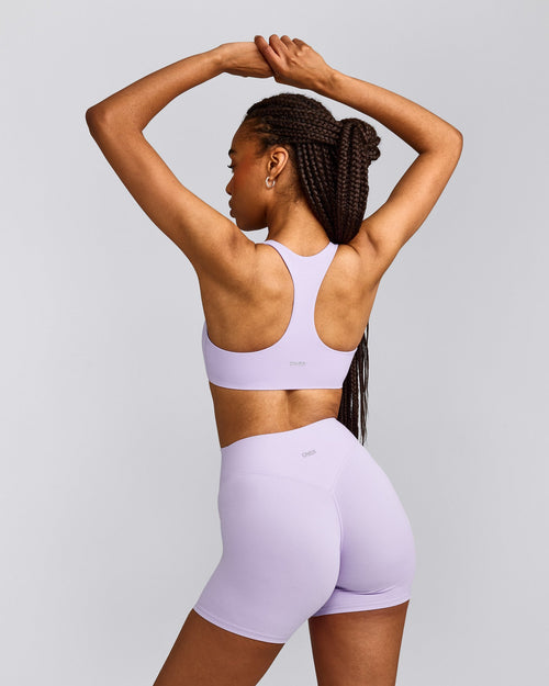 SoftMotion™ Bralette with Gray Logo | Lavender Purple