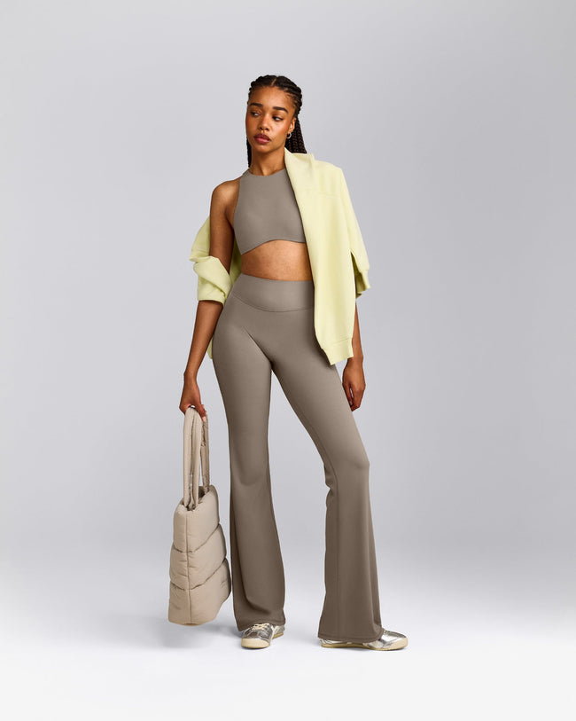 SoftMotion™ Flared Bottoms with Grey Logo | Minky
