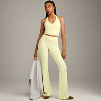 SoftMotion™ Flared Bottoms with Grey Logo | Pastel Yellow