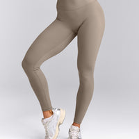 SoftMotion™ High Waisted Leggings with Gray Logo | Minky