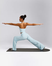 SoftMotion™ Straight Leg Bottoms with Grey Logo | Cloud Blue