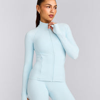 SoftMotion™ Jacket with Grey Logo | Cloud Blue